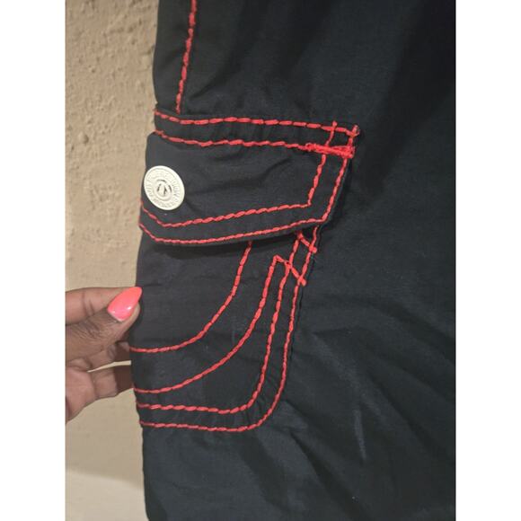 True Religion Men's Big T Board Shorts Black PTRB011S size 42 With Defect - Picture 4 of 9